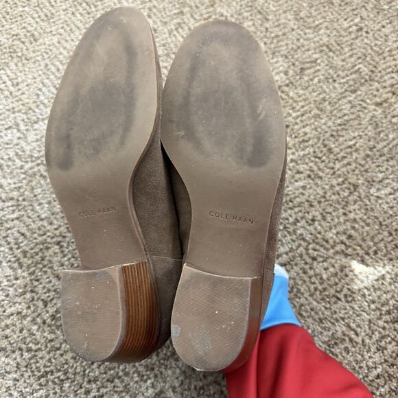 Womens Cole Haan Alayna Slouch Brown Suede Ankle Boots Booties Size 9.5 B GUC - Picture 10 of 11